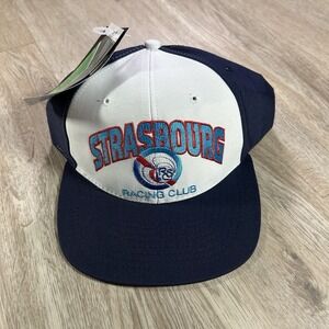 VTG Allez Strasbourg Racing Club Hat NWT Futbol Soccer White‎ Blue Cap